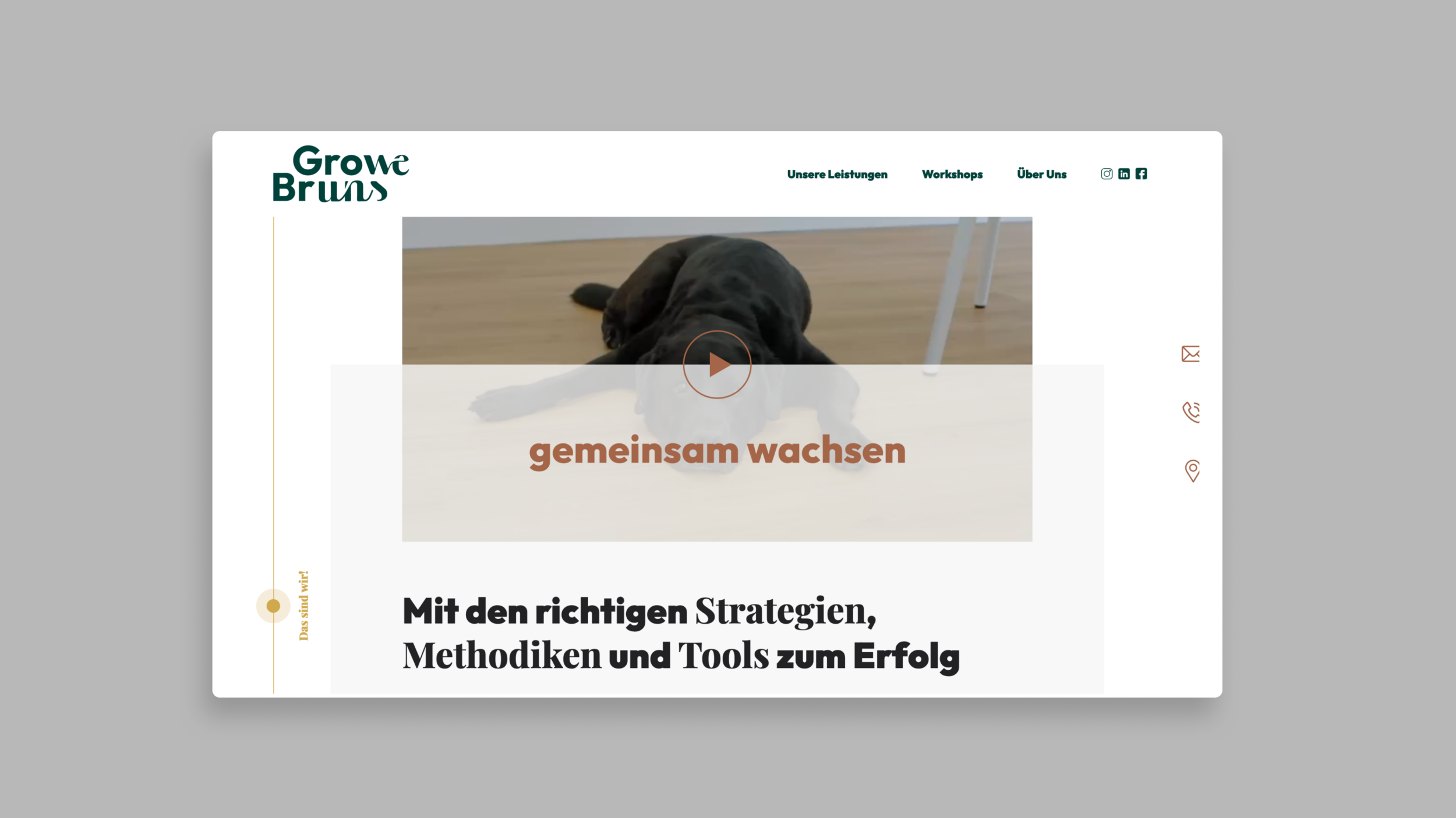 Header Design der Website groweundbruns.de