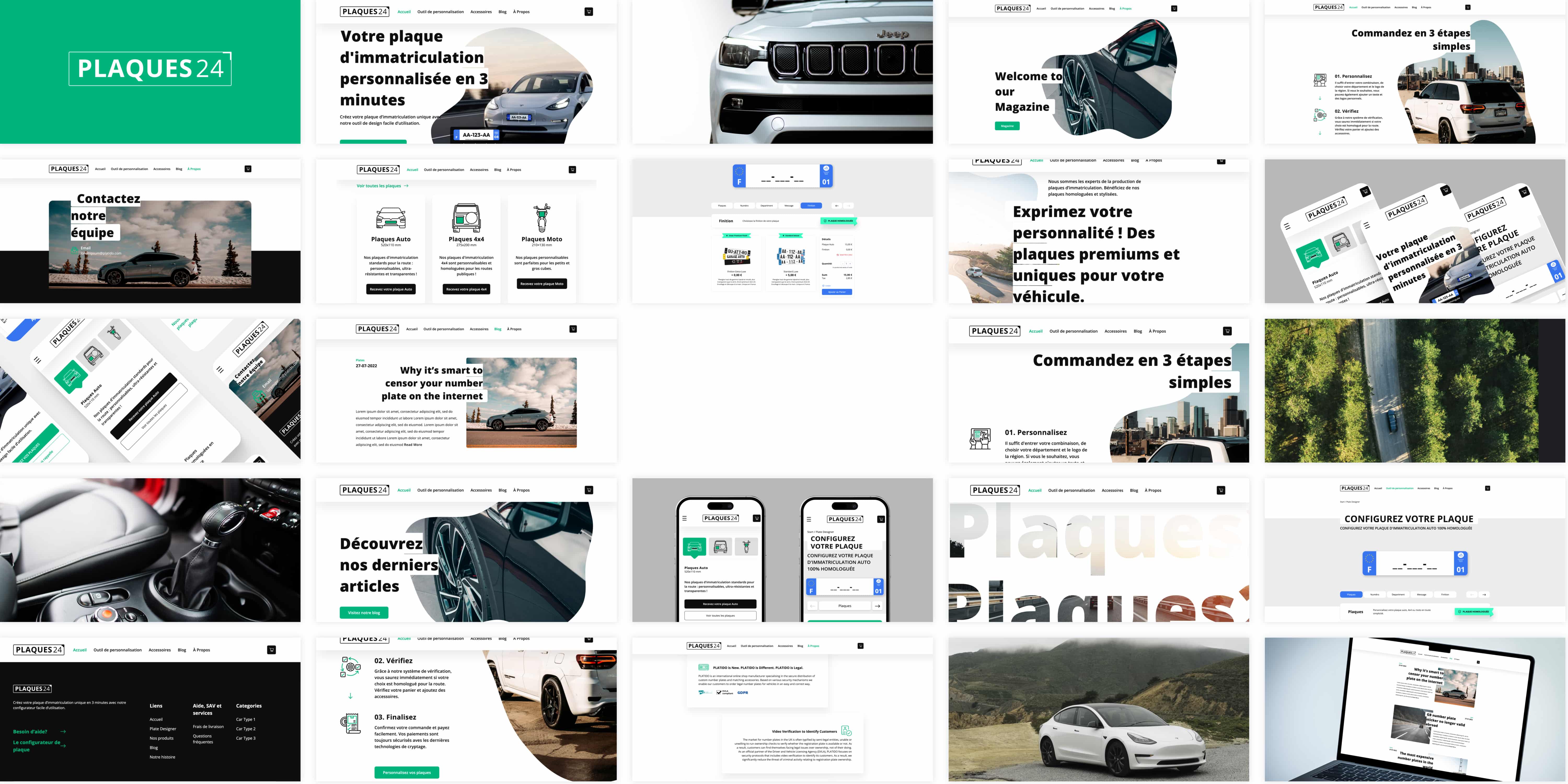 Collage von einzelnen Webdesign Screen aus unserer Webdesign Agentur